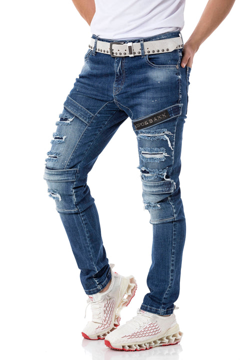 CD555 Slim Cut Basic Men's Jean Trousers