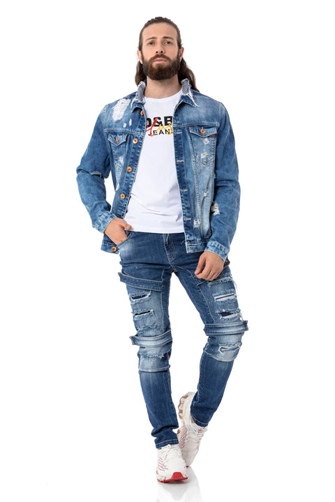 CD555 Slim Cut Basic Men's Jean Trousers