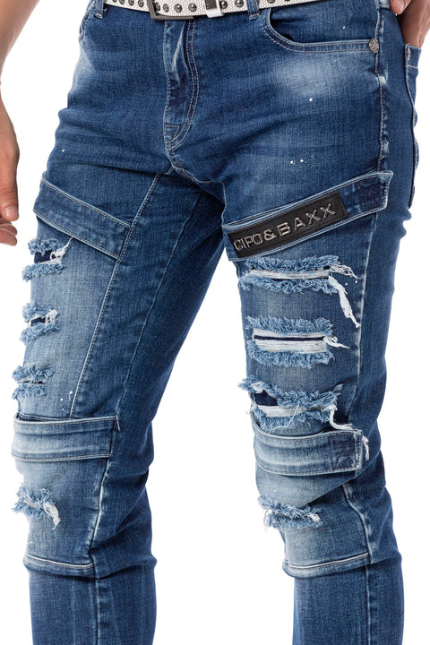 CD555 Slim Cut Basic Men's Jean Trousers