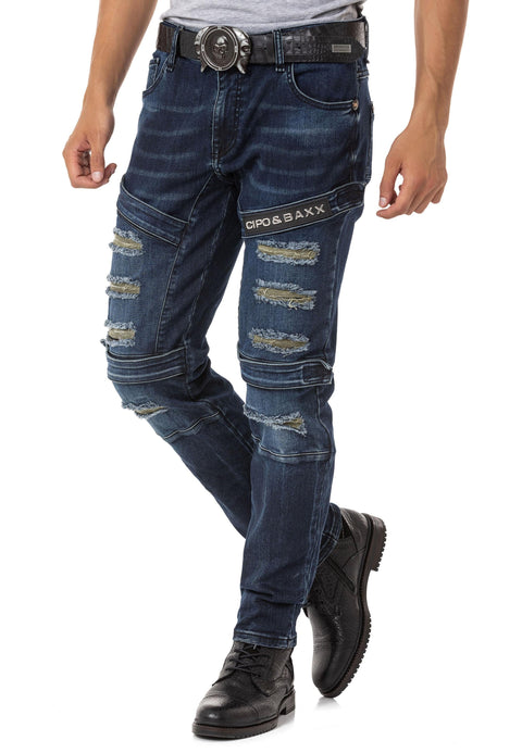 CD555 Slim Cut Basic Men's Jean Trousers