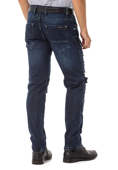 CD555 Slim Cut Basic Men's Jean Trousers