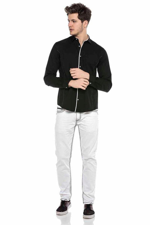 CD601 Back Pocket Detailed Men's Jean Trousers