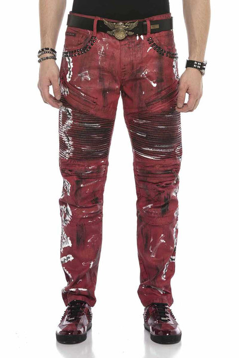 CD608 Hand Painted Men's Jean Trousers