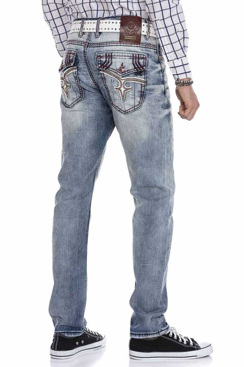 CD612 Open Pocket Detailed Straight Fit Men's Jean Trousers