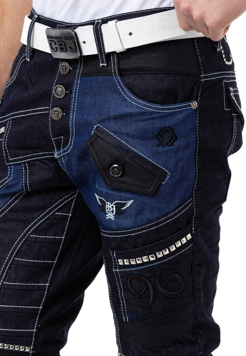 CD639 Low Waist Loose Cut Rapper Men's Jean Pants