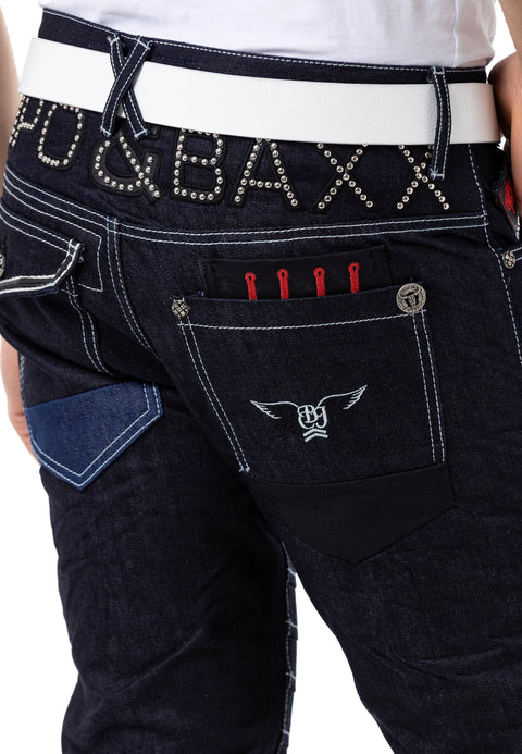 CD639 Low Waist Loose Cut Rapper Men's Jean Pants