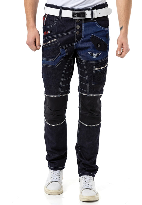 CD639 Low Waist Loose Cut Rapper Men's Jean Pants