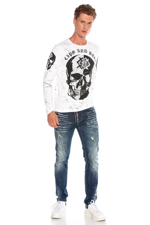 CD658 Dyed Ripped Low Waist Men's Jean Pants