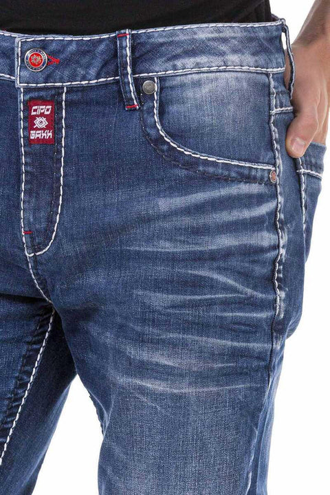 CD704 Regular Fit Labeled Men's Jean Trousers