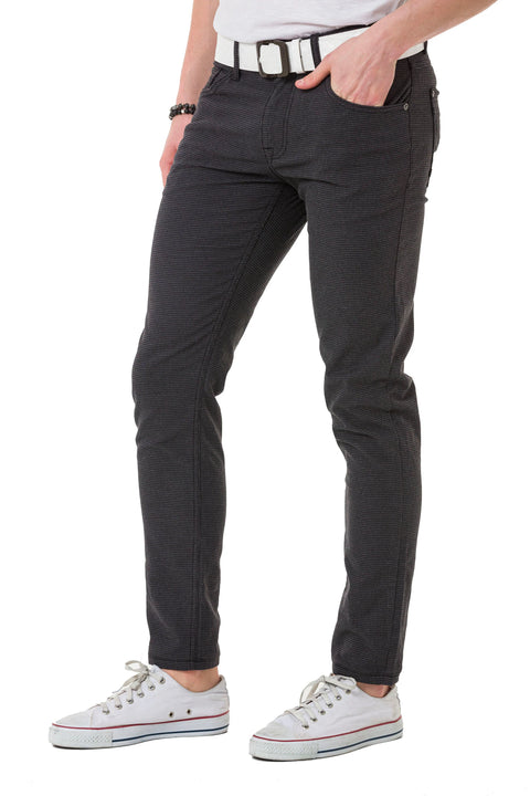 CD724 Slim Fit Basic Men's Linen Trousers