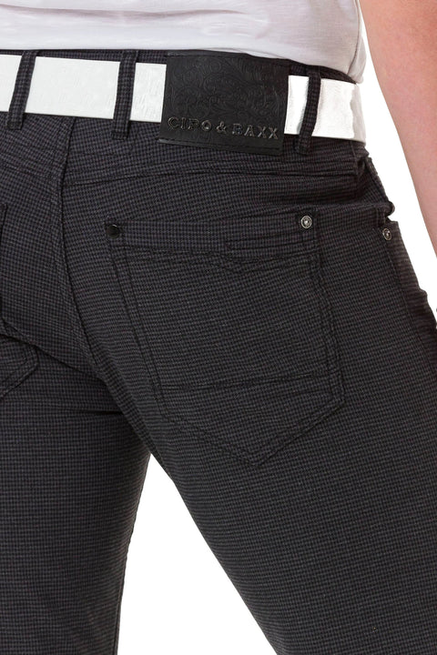 CD724 Slim Fit Basic Men's Linen Trousers