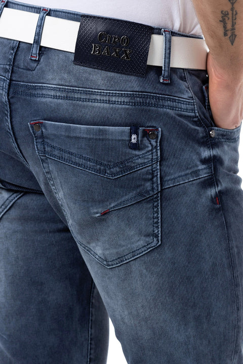 CD811 Velvet Look Corded Men's Trousers