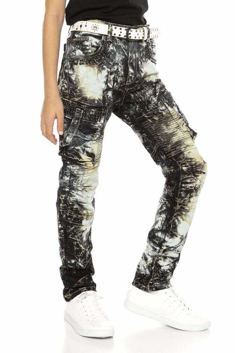 CDK105 Batic Wash Cargo Pocket Boys' Trousers