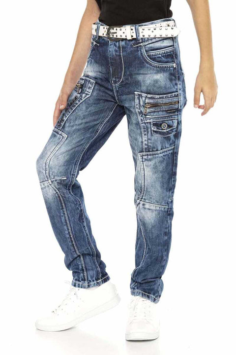 CDK107 Layered Look Boy's Trousers