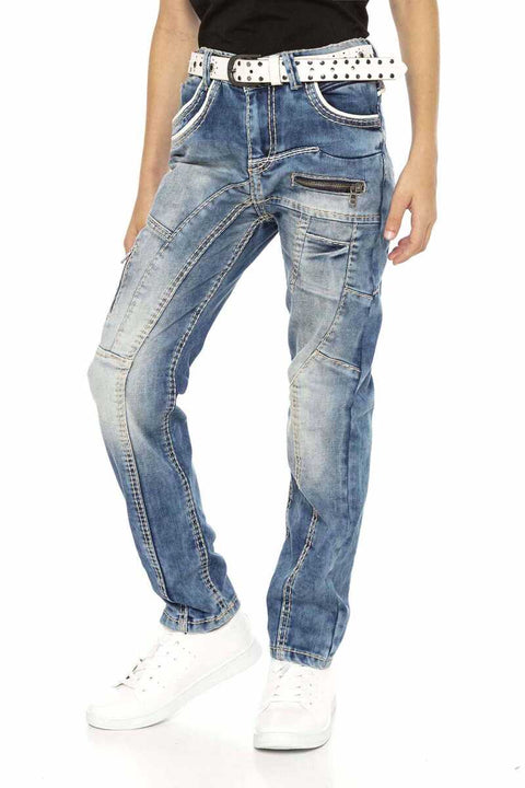 CD109 Partial Zippered Children's Trousers