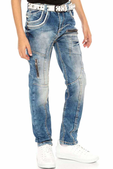 CD109 Partial Zippered Children's Trousers