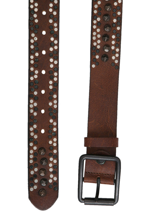 CG132 Metal Embroidered Leather Men's Belt