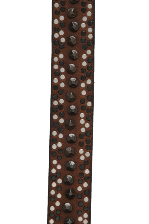 CG132 Metal Embroidered Leather Men's Belt
