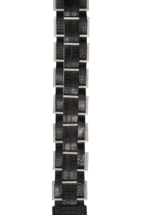 CG144 Metal Knitted Leather Men's Belt