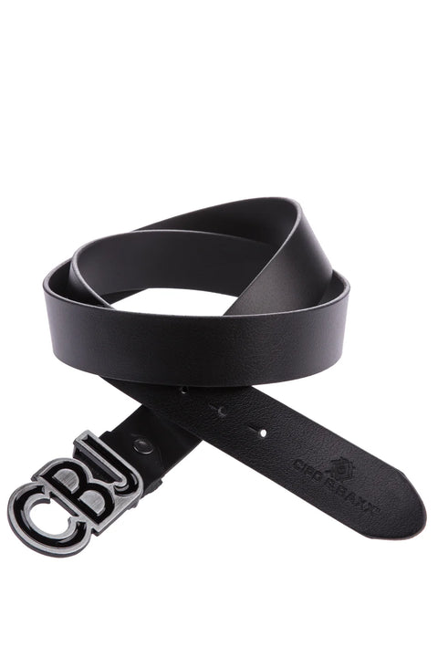 CG161 CBJ Logo Buckle Genuine Leather Belt