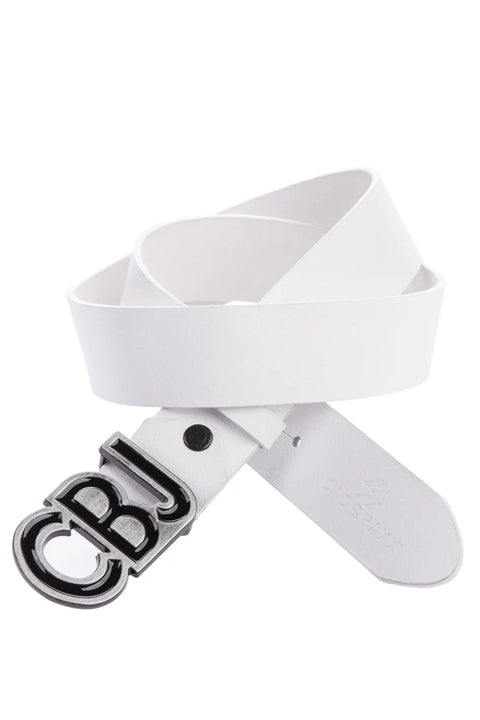 CG161 CBJ Logo Buckle Genuine Leather Belt