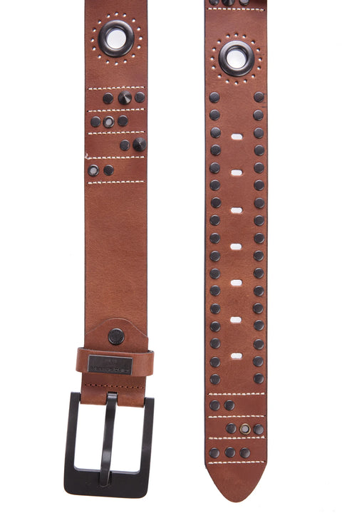 CG162 Genuine Leather Metal Embroidered Belt