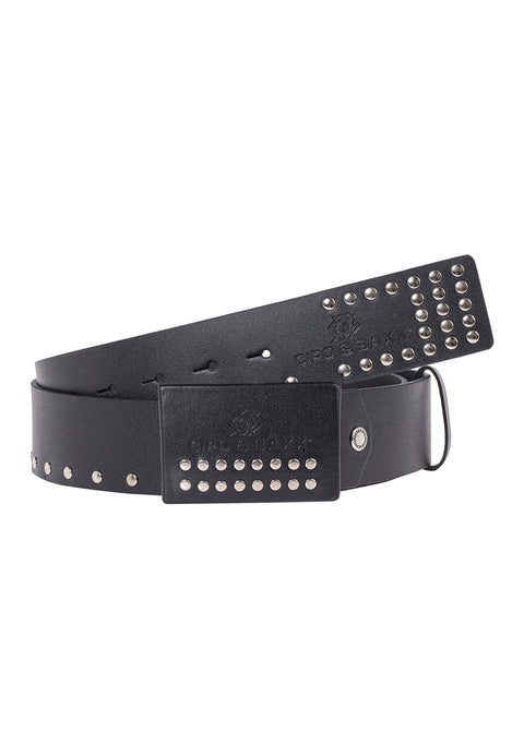 CG163 Flat Genuine Leather Belt with Metal Buckle