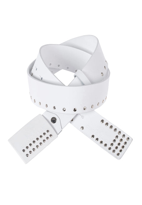 CG163 Flat Genuine Leather Belt with Metal Buckle