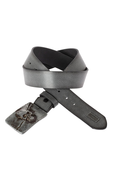 CG170 Skull Silhouette Leather Belt
