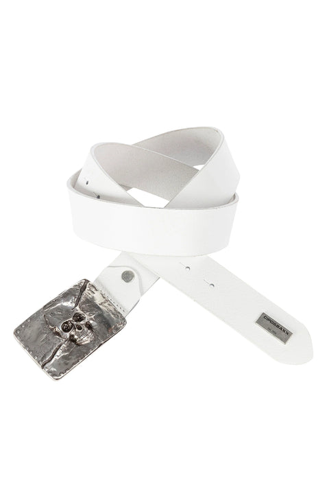 CG170 Skull Silhouette Leather Belt