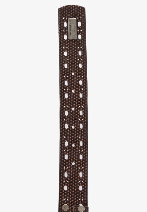 CG174 men's leather belts in futuristic optics