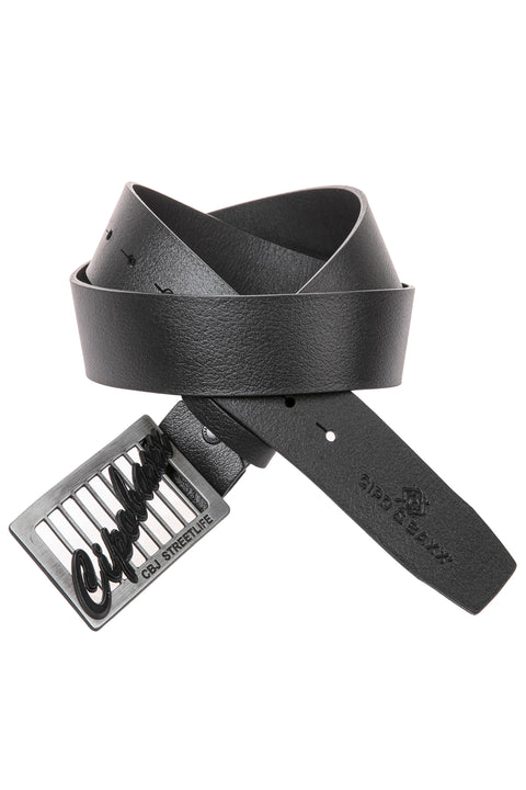 CG191 Leather Belt with Metal Buckle