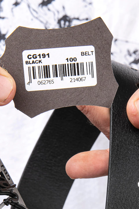 CG191 Leather Belt with Metal Buckle