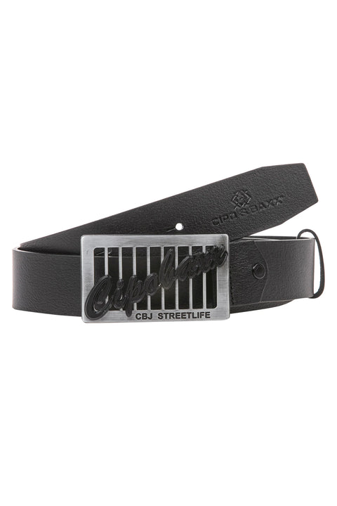 CG191 Leather Belt with Metal Buckle
