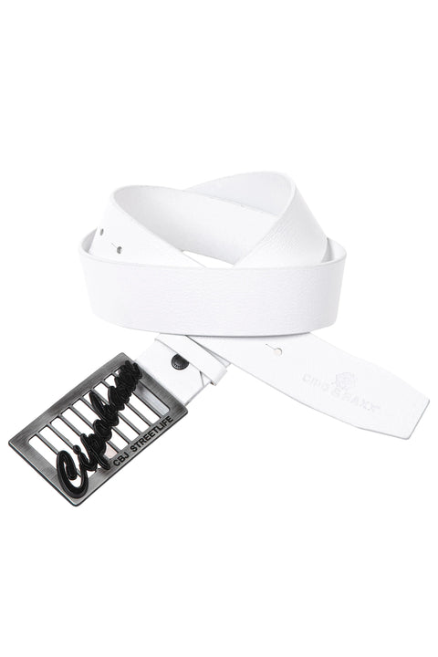 CG191 Leather Belt with Metal Buckle