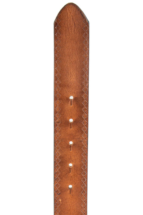 CG196 Leather Belt with Lion Buckle