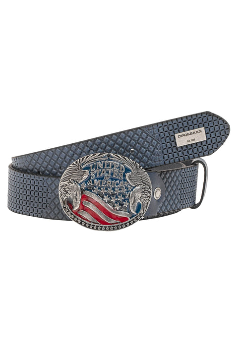 CG197 Leather Belt with Metal Buckle