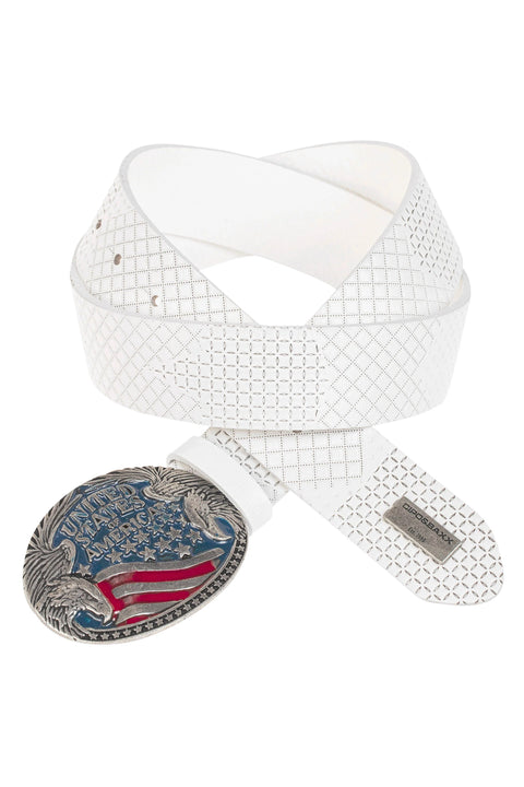 CG197 Leather Belt with Metal Buckle