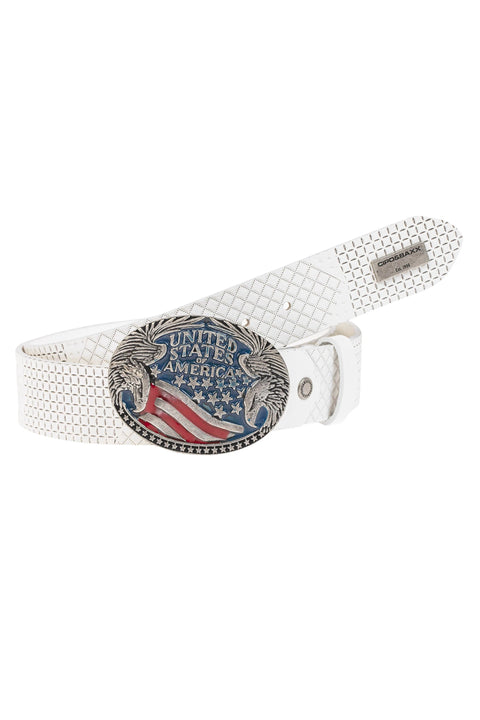 CG197 Leather Belt with Metal Buckle