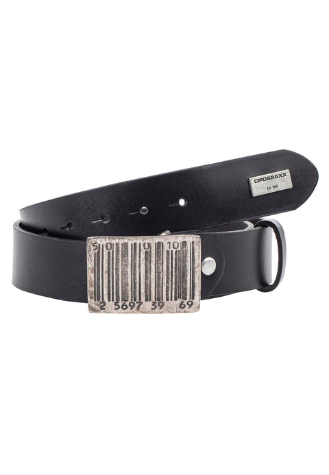 CG201 Leather Belt with Metal Buckle