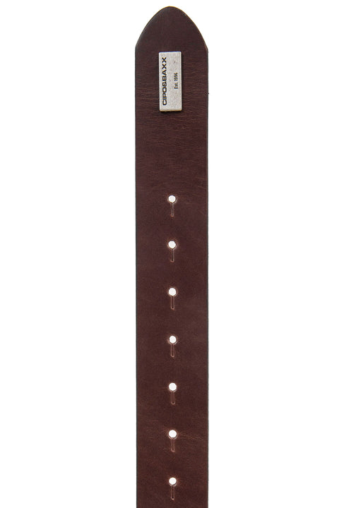 CG201 Leather Belt with Metal Buckle