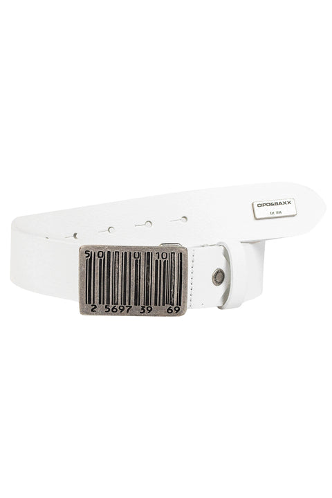 CG201 Leather Belt with Metal Buckle