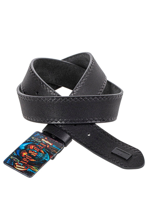 CG205 Metal Buckle Printed Leather Belt