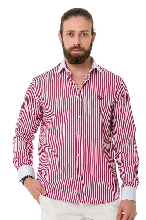 CH192 Cuff Collar Striped Shirt