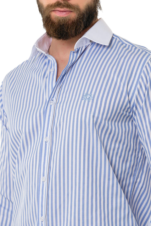 CH192 Cuff Collar Striped Shirt