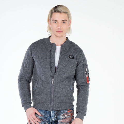 CJ151 College Collar Zippered Short Men's Coat