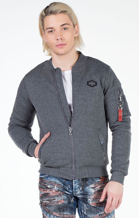 CJ151 College Collar Zippered Short Men's Coat