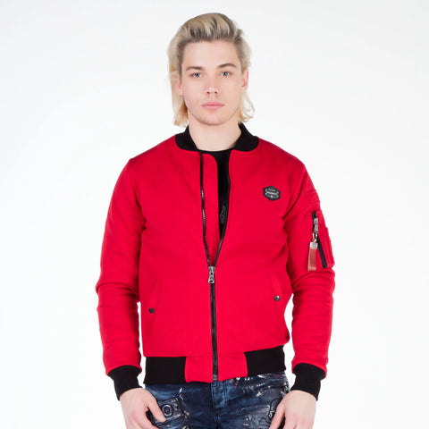CJ151 College Collar Zippered Short Men's Coat