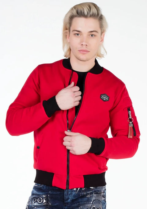 CJ151 College Collar Zippered Short Men's Coat