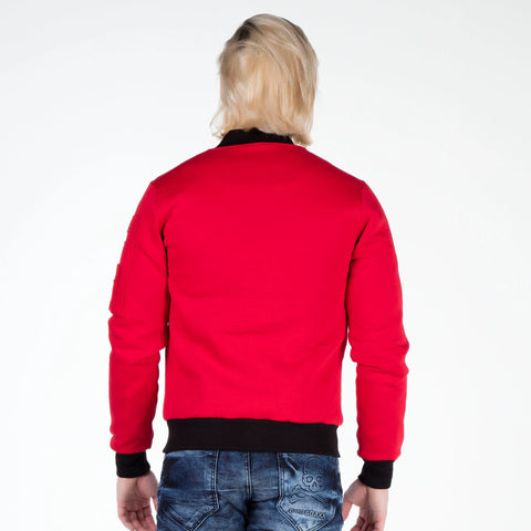 CJ151 College Collar Zippered Short Men's Coat